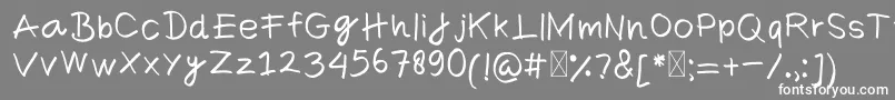 ComicaRegular Font – White Fonts on Gray Background