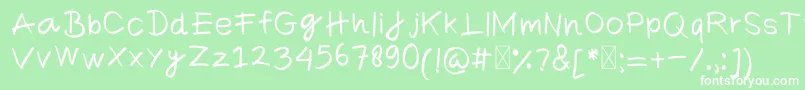 ComicaRegular Font – White Fonts on Green Background
