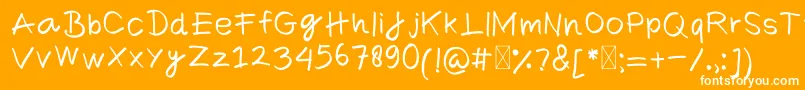 ComicaRegular Font – White Fonts on Orange Background