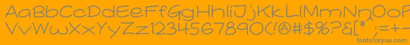 Comicblast Regular-Schriftart – Graue Schriften auf orangefarbenem Hintergrund