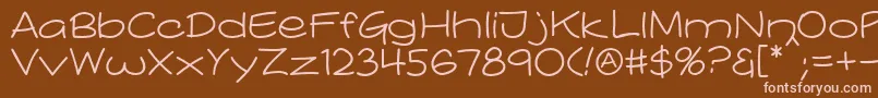 Шрифт Comicblast Regular – розовые шрифты на коричневом фоне