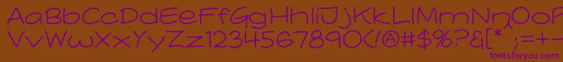 Comicblast Regular Font – Purple Fonts on Brown Background