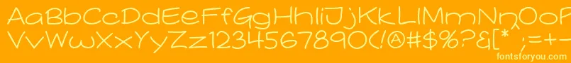 Comicblast Regular Font – Yellow Fonts on Orange Background