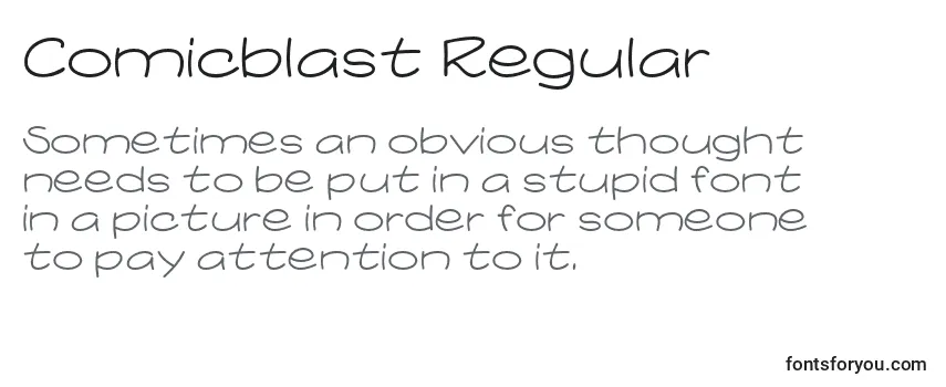 Review of the Comicblast Regular Font