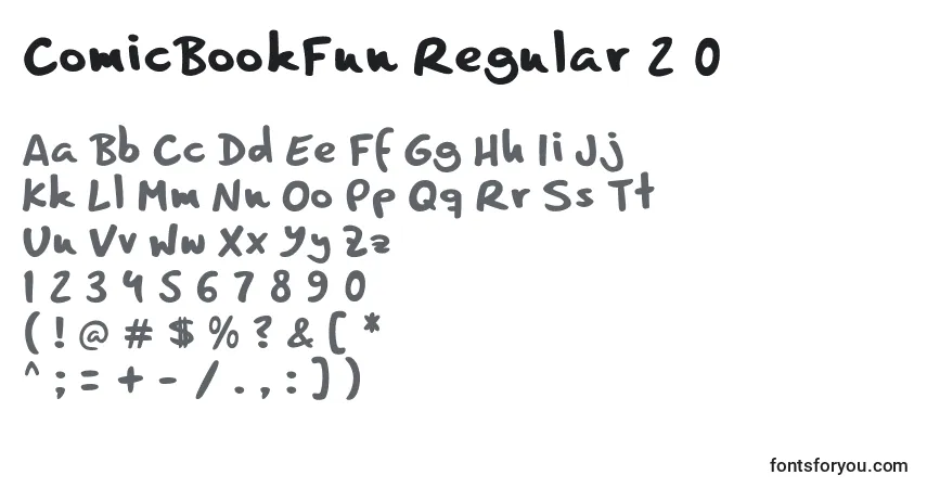 Schriftart ComicBookFun Regular 2 0 – Alphabet, Zahlen, spezielle Symbole