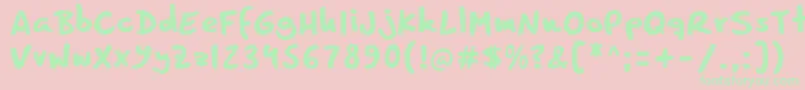 ComicBookFun Regular 2 0 Font – Green Fonts on Pink Background