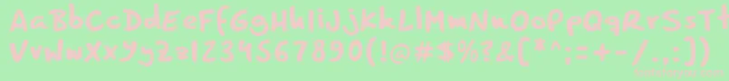 ComicBookFun Regular 2 0 Font – Pink Fonts on Green Background