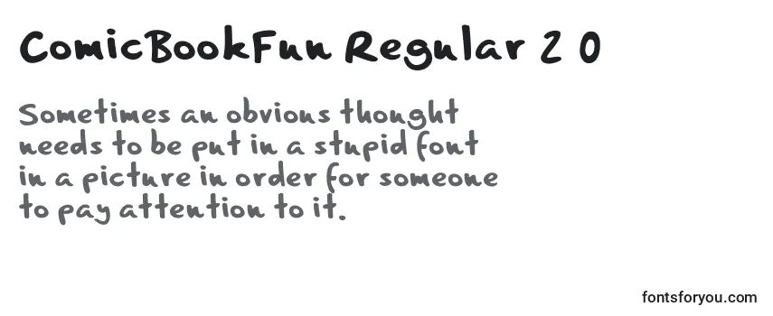 Review of the ComicBookFun Regular 2 0 Font