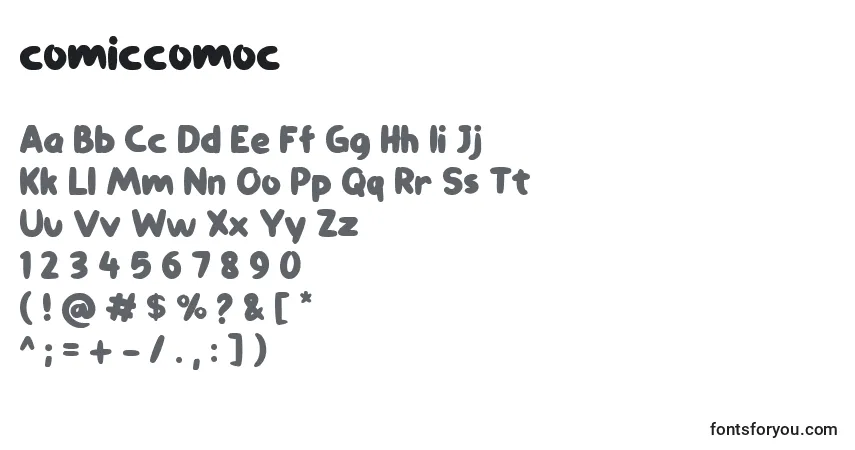 Шрифт Comiccomoc – алфавит, цифры, специальные символы