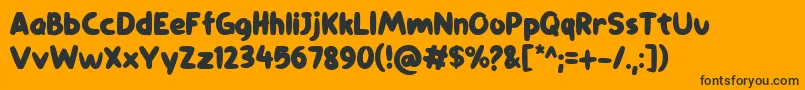 comiccomoc Font – Black Fonts on Orange Background