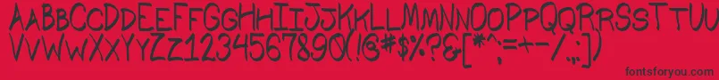 Comics of South St Font – Black Fonts on Red Background
