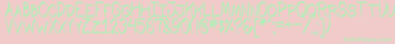 Comics of South St Font – Green Fonts on Pink Background