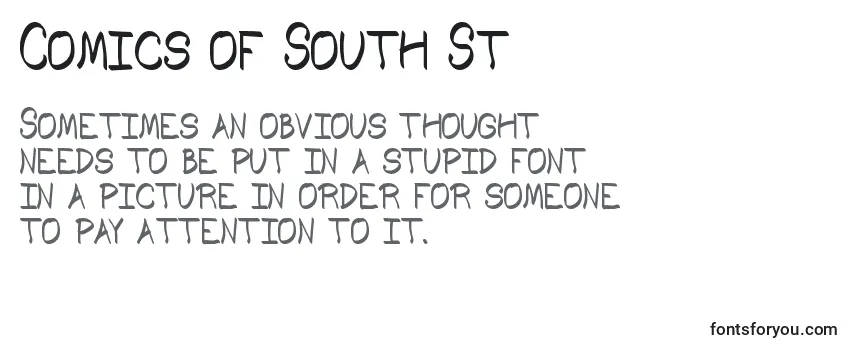Comics of South St -fontin tarkastelu