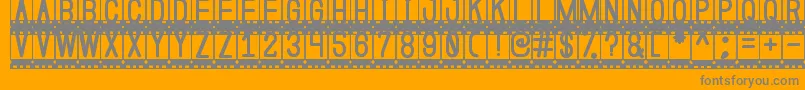 Coming Soon St Font – Gray Fonts on Orange Background