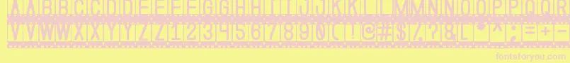 Coming Soon St Font – Pink Fonts on Yellow Background