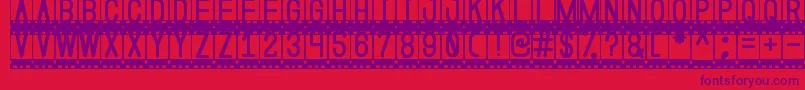 Coming Soon St Font – Purple Fonts on Red Background