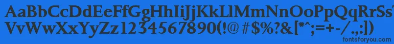 PalermoSerialBoldDb Font – Black Fonts on Blue Background