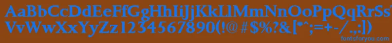 PalermoSerialBoldDb Font – Blue Fonts on Brown Background