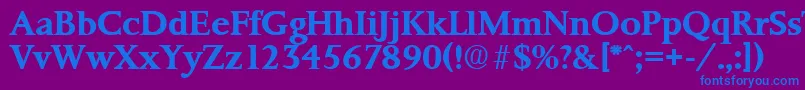 PalermoSerialBoldDb Font – Blue Fonts on Purple Background