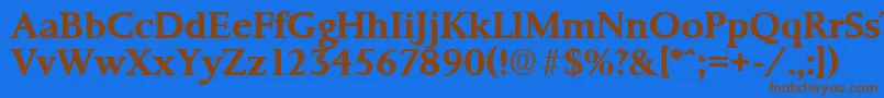 PalermoSerialBoldDb Font – Brown Fonts on Blue Background