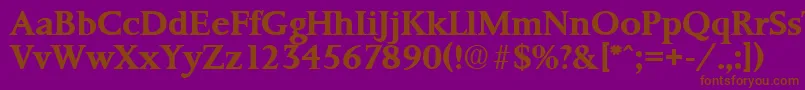 PalermoSerialBoldDb Font – Brown Fonts on Purple Background