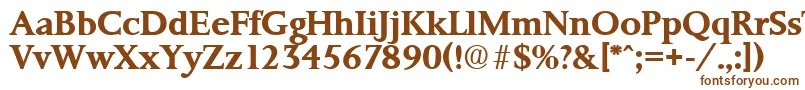 PalermoSerialBoldDb Font – Brown Fonts on White Background