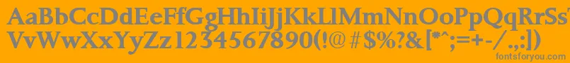 PalermoSerialBoldDb Font – Gray Fonts on Orange Background