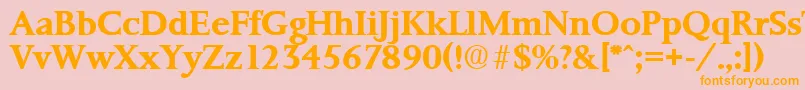 PalermoSerialBoldDb Font – Orange Fonts on Pink Background