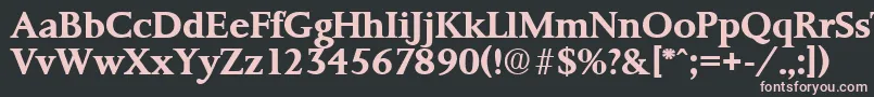 PalermoSerialBoldDb Font – Pink Fonts on Black Background