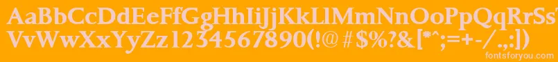PalermoSerialBoldDb Font – Pink Fonts on Orange Background