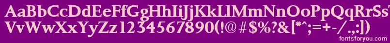 PalermoSerialBoldDb Font – Pink Fonts on Purple Background