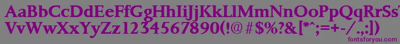 PalermoSerialBoldDb Font – Purple Fonts on Gray Background