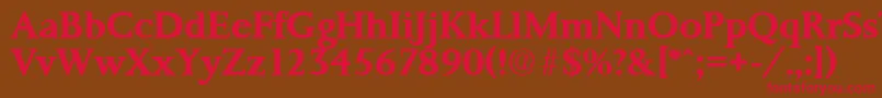PalermoSerialBoldDb Font – Red Fonts on Brown Background