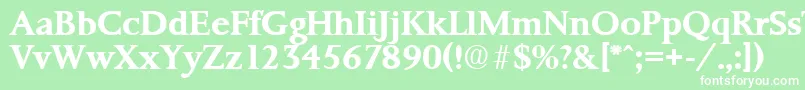 PalermoSerialBoldDb Font – White Fonts on Green Background