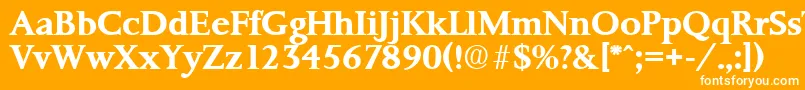 PalermoSerialBoldDb Font – White Fonts on Orange Background