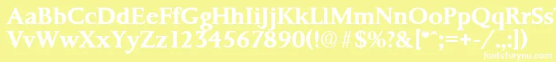 PalermoSerialBoldDb Font – White Fonts on Yellow Background