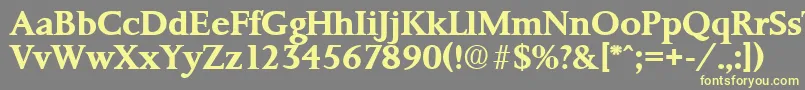 PalermoSerialBoldDb Font – Yellow Fonts on Gray Background