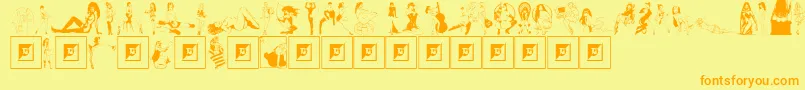 fuente Comix Cuties – Fuentes Naranjas Sobre Fondo Amarillo