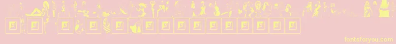 Comix Cuties Font – Yellow Fonts on Pink Background