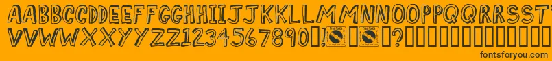 COMIZ    Font – Black Fonts on Orange Background