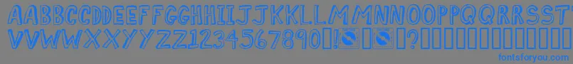 COMIZ    Font – Blue Fonts on Gray Background