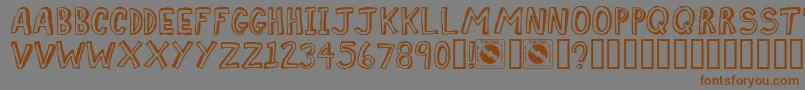 COMIZ    Font – Brown Fonts on Gray Background