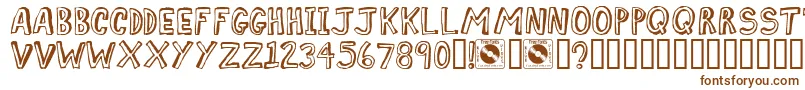Шрифт COMIZ    – коричневые шрифты на белом фоне