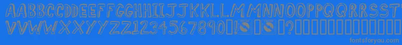 COMIZ    Font – Gray Fonts on Blue Background