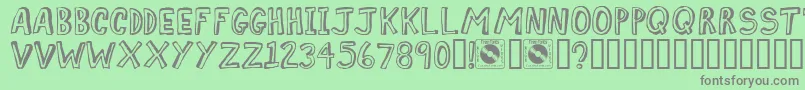 COMIZ    Font – Gray Fonts on Green Background