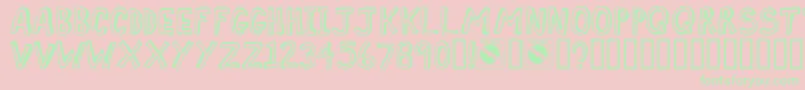 COMIZ    Font – Green Fonts on Pink Background