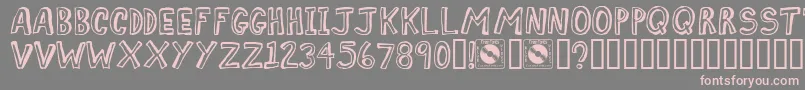 COMIZ    Font – Pink Fonts on Gray Background