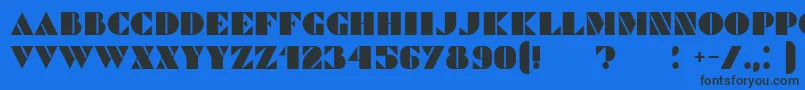 Шрифт Commanders – чёрные шрифты на синем фоне