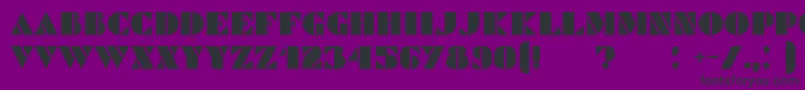 Commanders-fontti – mustat fontit violetilla taustalla