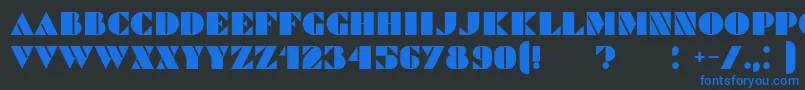 Commanders Font – Blue Fonts on Black Background